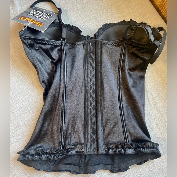 Spirit BNWT adult small black ruffle corset - Picture 4 of 5